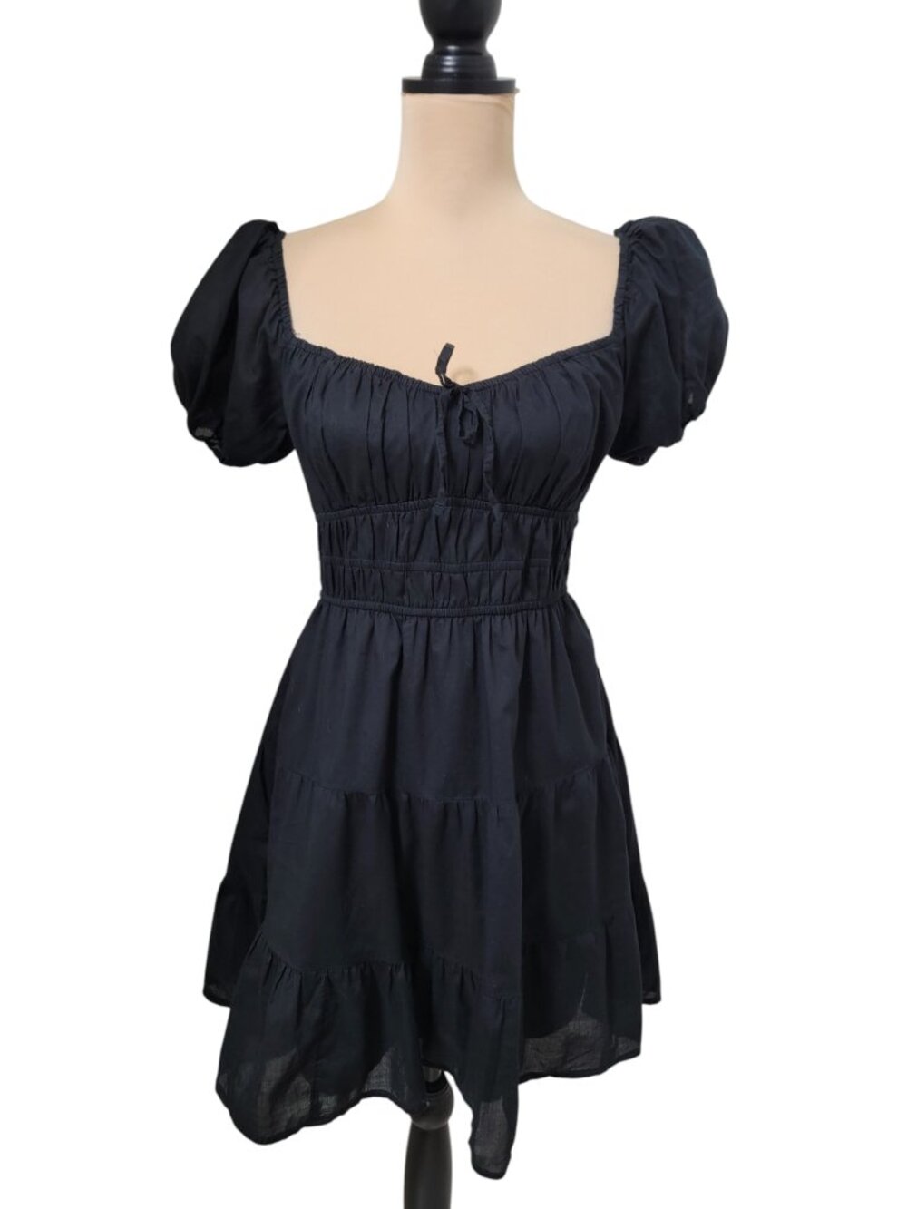 Hollister Size M Black Channeled Waist Mini Dress